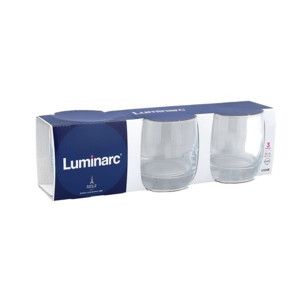 Sada pohárov Luminarc 3 kusov Transparentná Sklo (0,31 L)