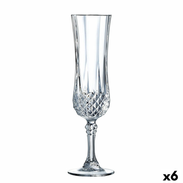 Pohár šampanského Cristal d’Arques Paris Longchamp Transparentná Sklo (14 cl) (Pack 6x)