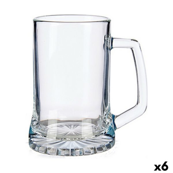 Pohár na pivo Transparentná Sklo (380 ml) (6 kusov)