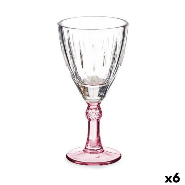 Pohár vína Exotic Sklo Ružová 6 kusov (275 ml)