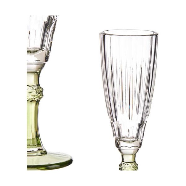 Pohár šampanského Exotic Sklo zelená 6 kusov (170 ml)