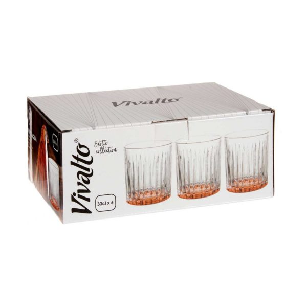Pohár Exotic Sklo Lososová 6 kusov (330 ml)