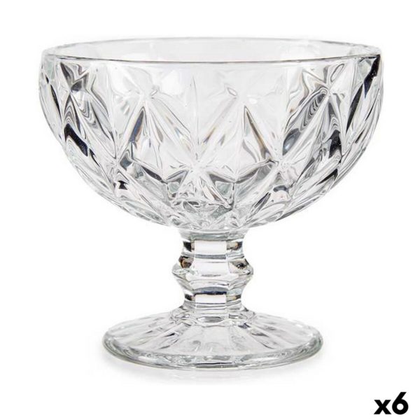 Pohár na zmrzlinu a miešané nápoje Diamant Transparentná Sklo 6 kusov (300 ml)