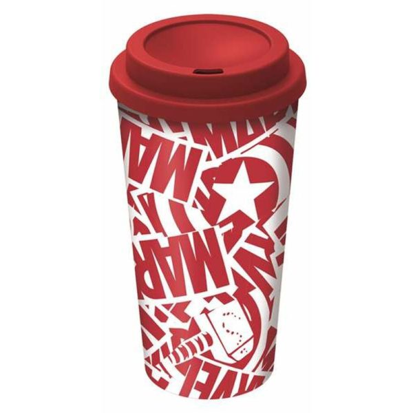 Pohár s vrchnákom Marvel Avengers (520 ml)