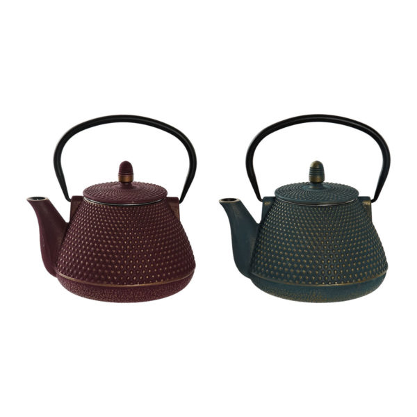 Čajová kanvica DKD Home Decor Modrá Fuchsiová Liatina (1000 ml) (2 kusov)