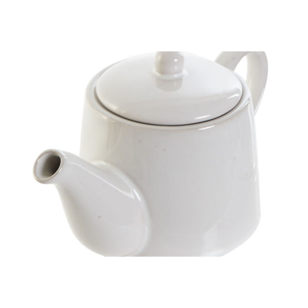 Čajová kanvica DKD Home Decor Porcelán Biela (22,5 x 13 x 13 cm)