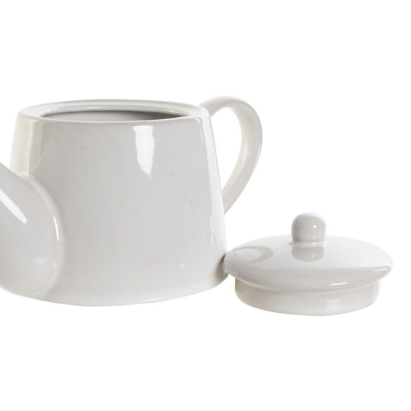 Čajová kanvica DKD Home Decor Porcelán Biela (22,5 x 13 x 13 cm)