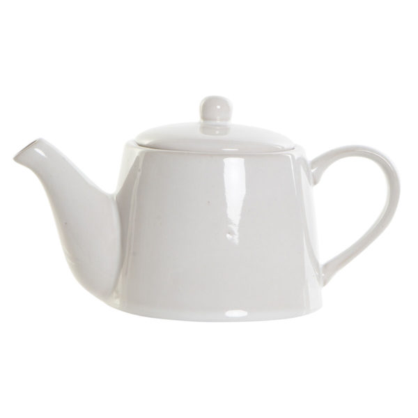 Čajová kanvica DKD Home Decor Porcelán Biela (22,5 x 13 x 13 cm)