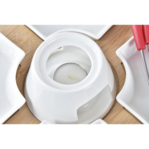 Fondue DKD Home Decor Červená (26,5 x 26,5 x 1,5 cm) (10 pcs)