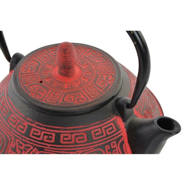 Čajová kanvica DKD Home Decor Červená Čierna Liatina (800 ml)