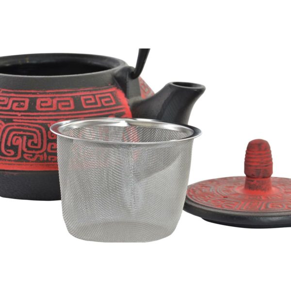 Čajová kanvica DKD Home Decor Červená Čierna Liatina (800 ml)