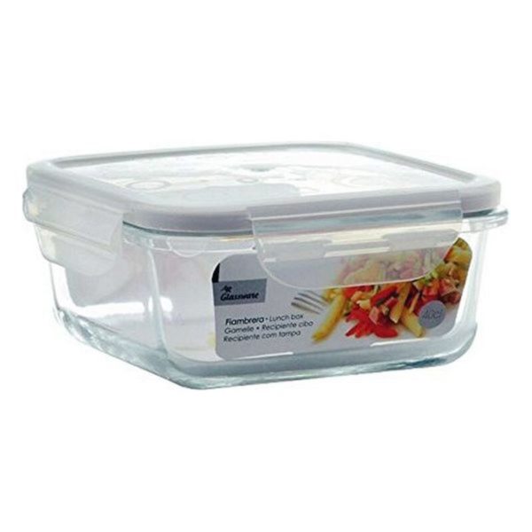 Box Vivalto Transparentná Sklo Silikónové (400 ml) (12,5 x 6,5 x 12,5 cm)