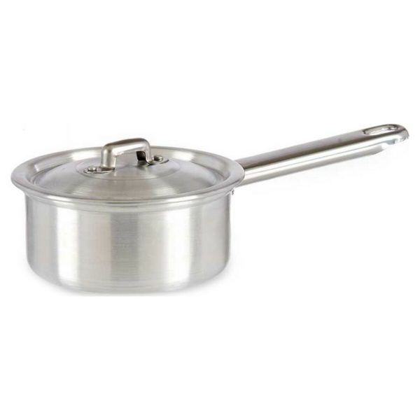 Hrniec s rúčkou a pokrievkou Striebristý Aluminium 0,6 L (14 x 8 x 27 cm)