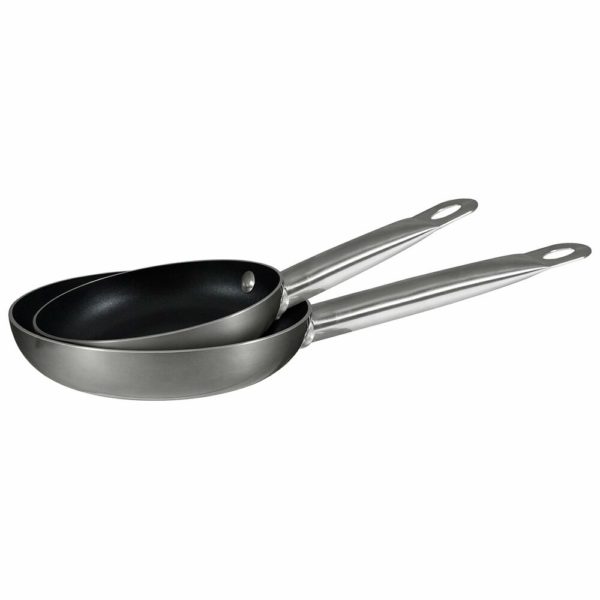 Súprava panvíc Bergner Čierna Nerezová oceľ Kovaný hliník (2 pcs)