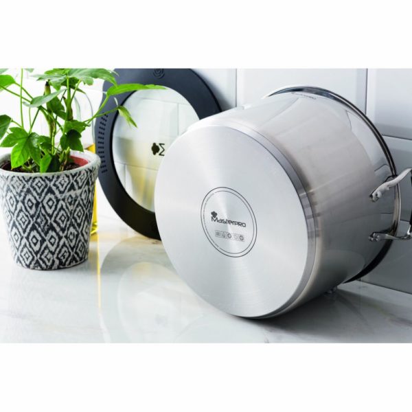 Teflónová panvica Masterpro Striebristý Nerezová oceľ (Ø 24 cm)