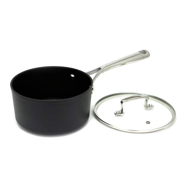 Hrniec s rúčkou a pokrievkou Amercook Čierna Terakota Rúra Nerezová oceľ Aluminium (Ø 18 cm)