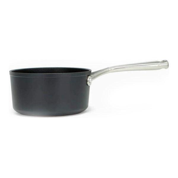 Hrniec s rúčkou a pokrievkou Amercook Čierna Terakota Rúra Nerezová oceľ Aluminium (Ø 18 cm)