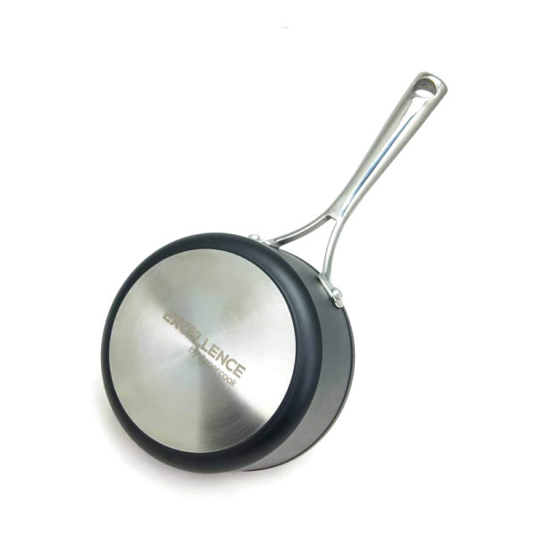 Hrniec s rúčkou a pokrievkou Amercook Čierna Terakota Rúra Nerezová oceľ Aluminium (Ø 18 cm)