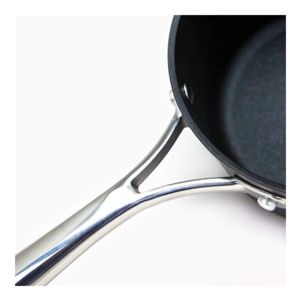 Hrniec s rúčkou a pokrievkou Amercook Čierna Terakota Rúra Nerezová oceľ Aluminium (Ø 18 cm)