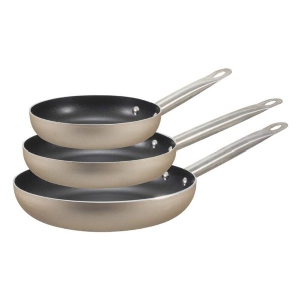 Súprava panvíc Bergner Nerezová oceľ Aluminium Kovaný hliník champagne (3 pcs)